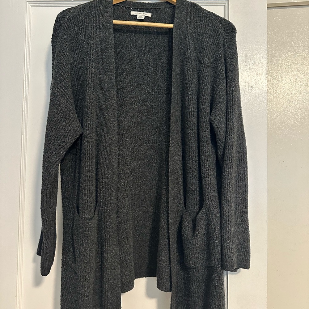 American Eagle Outfitters Charcoal Cardigan